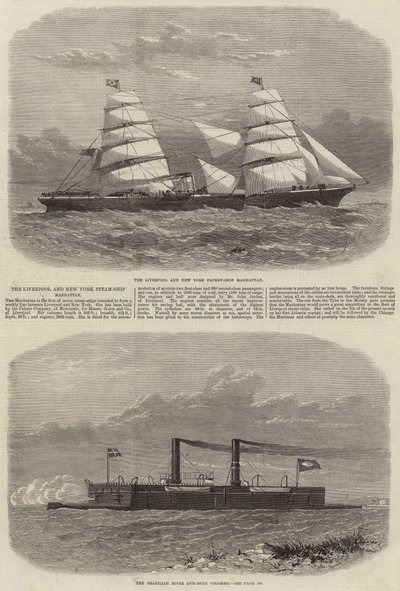El vapor Manhattan de Liverpool y Nueva York de Edwin Weedon